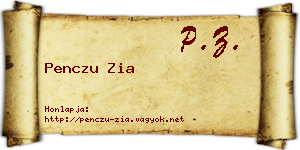 Penczu Zia névjegykártya